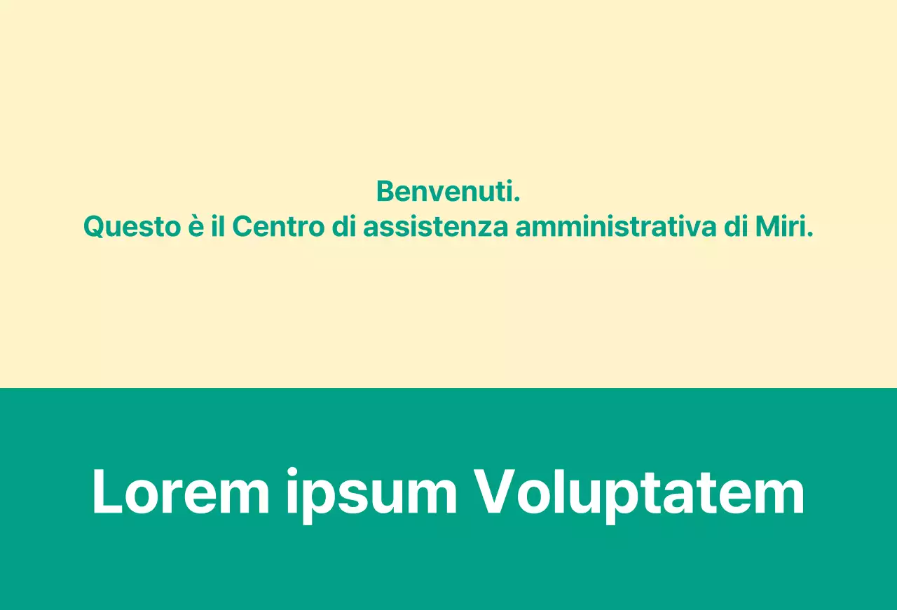 Una lettera di benvenuto del tipo "bunting" di servizio pubblico con un messaggio di benvenuto.