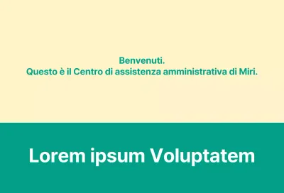 Una lettera di benvenuto del tipo "bunting" di servizio pubblico con un messaggio di benvenuto.