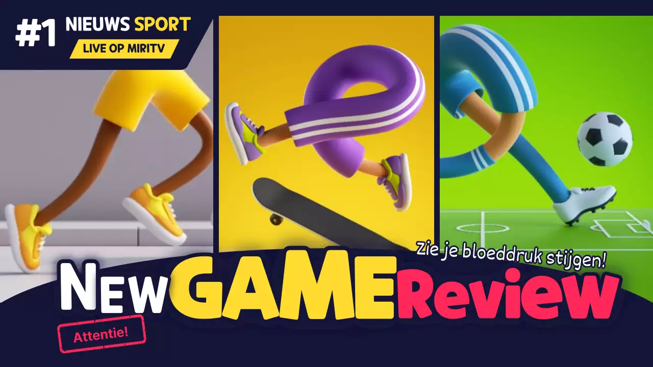 Sportnieuws concept kleurrijke speluitzending