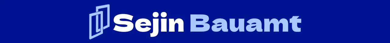Einfache Form Symbol Logo-Stil in marineblau und hellblau Bau Büro