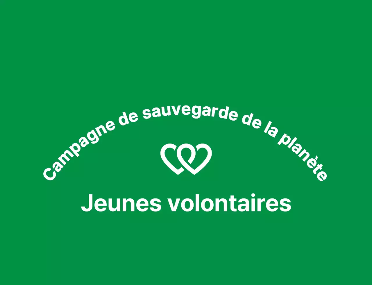 Logo du symbole du bénévole propre en vert clair et bleu marine pour les organisations mondiales de défense de l'environnement.