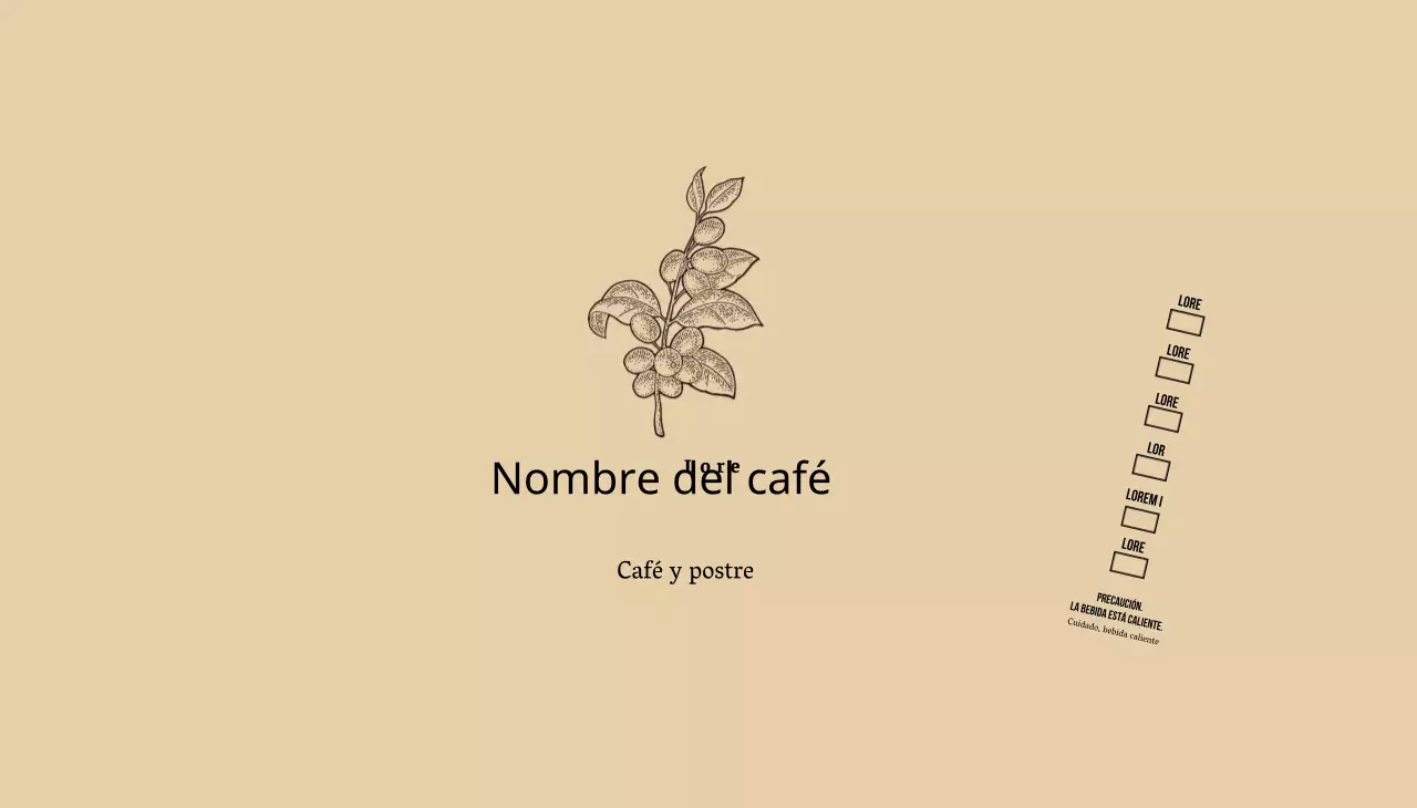 Ilustración de flor botánica beige