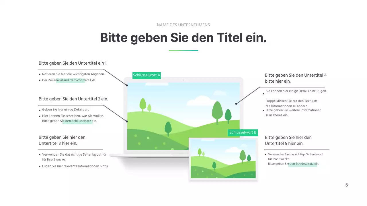 Einfaches Firmenprofil