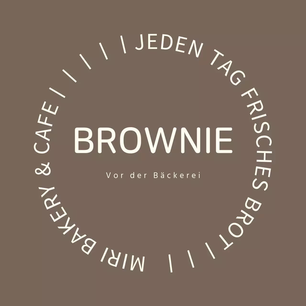 Brown Modern Bakery Aufkleber