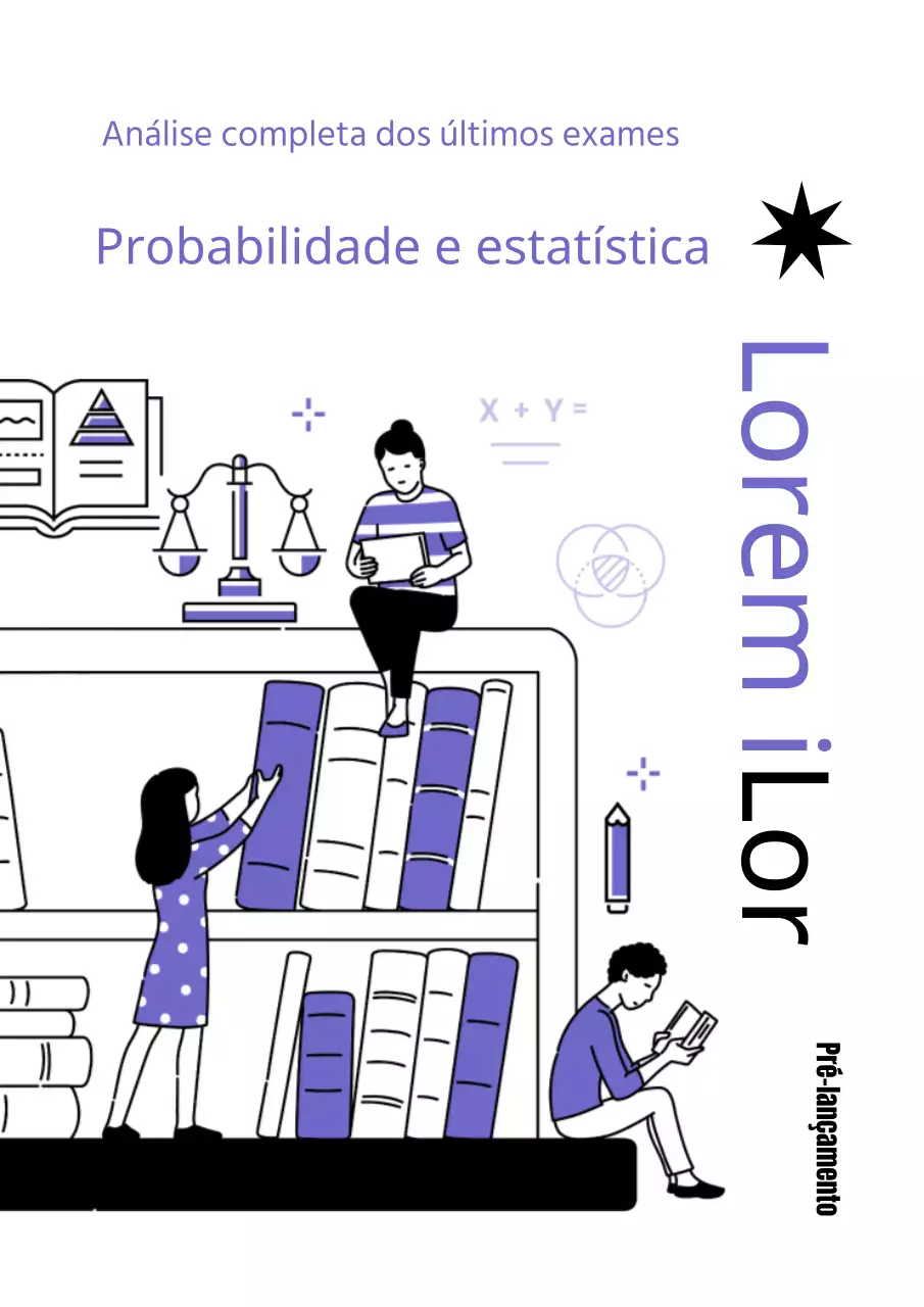 Uma capa de livro simples, em tons de púrpura, sobre matemática SAT, com o seguinte conteúdo