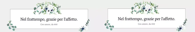 Regalo di ringraziamento con cornice floreale grigia