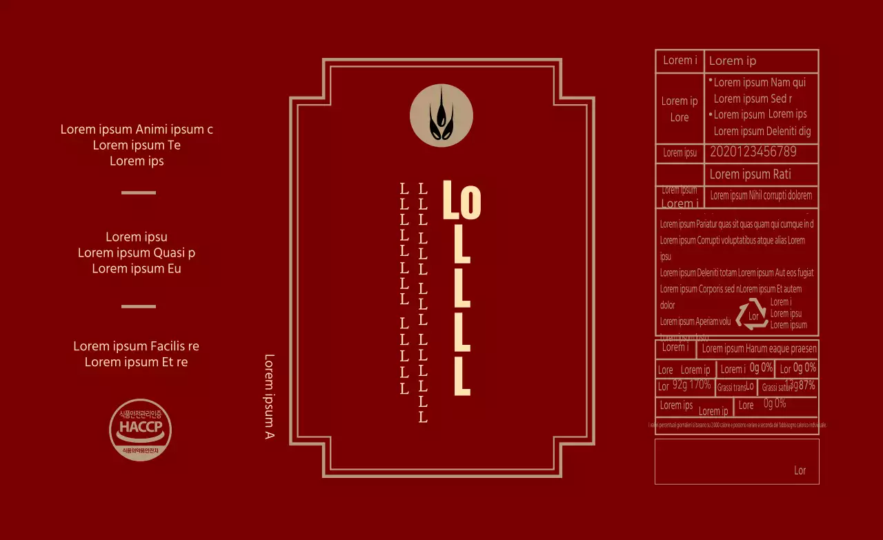 Etichetta informativa sull'olio aromatizzato al peperoncino rosso beige retrò