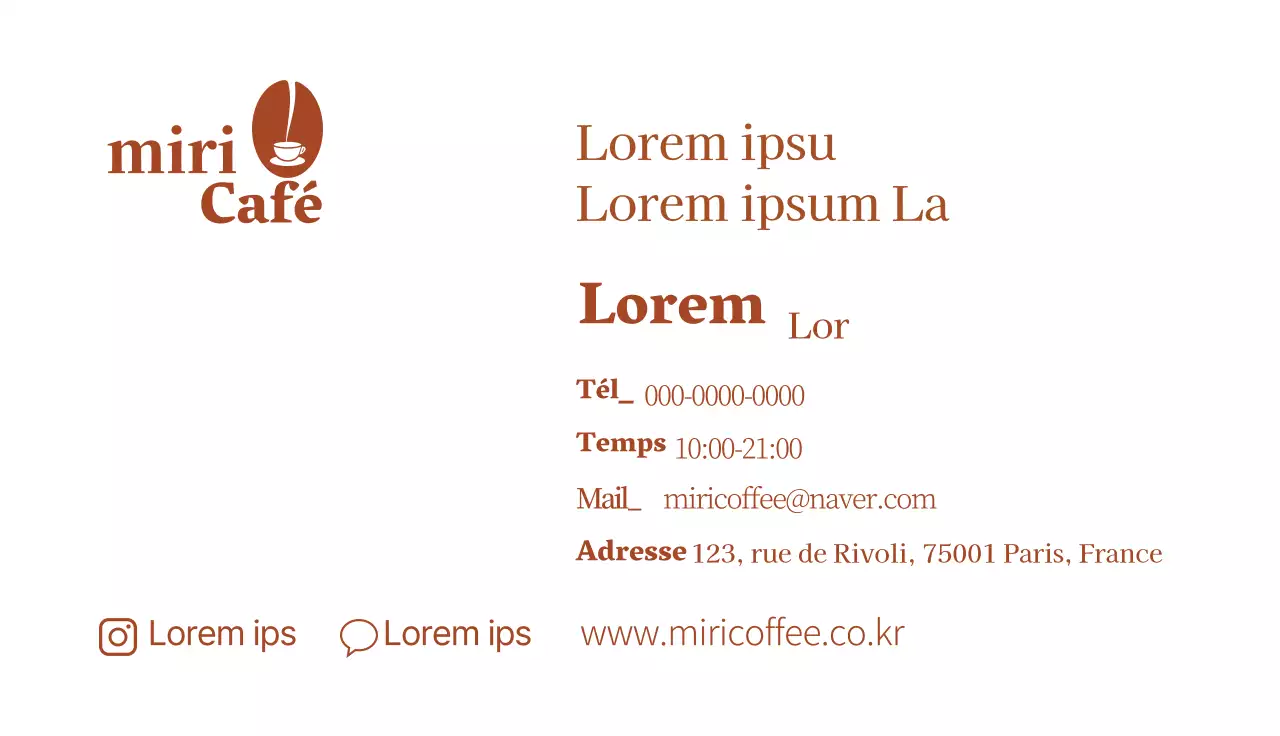 illustration marron logo simple café