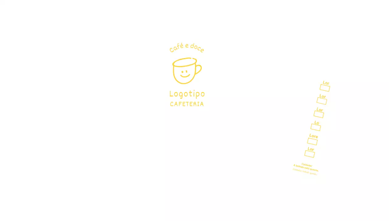 Ilustração branca amarela desenhada à mão