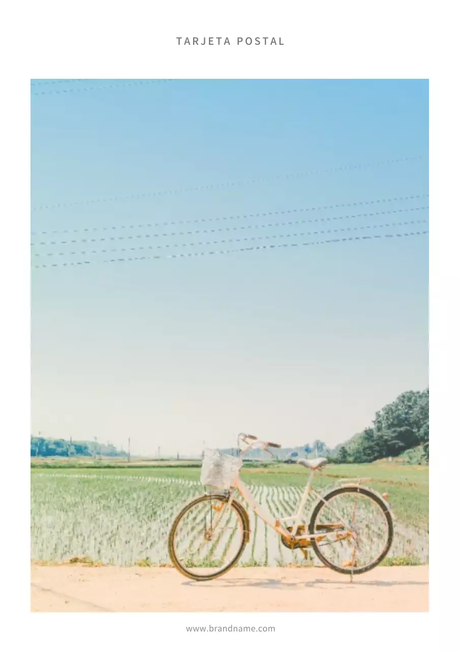 Cartel sencillo de diseño de tarjeta postal con fotografía de paisaje