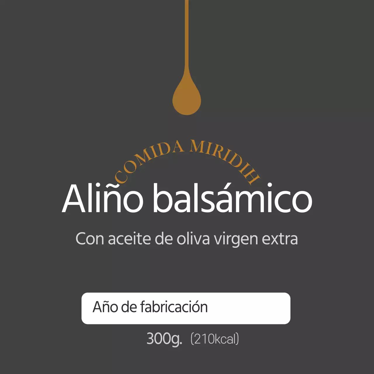 Adhesivo negro de aderezo balsámico simple