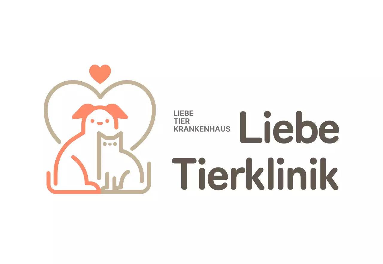 Weißes niedliches Tierlogo Tierarztpraxisschild
