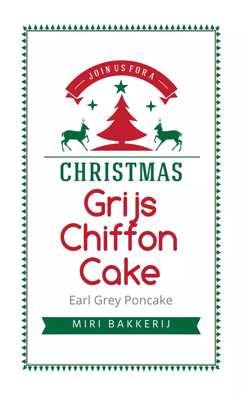 Groen Rood Illustratie Kerstbakkerij Etiket