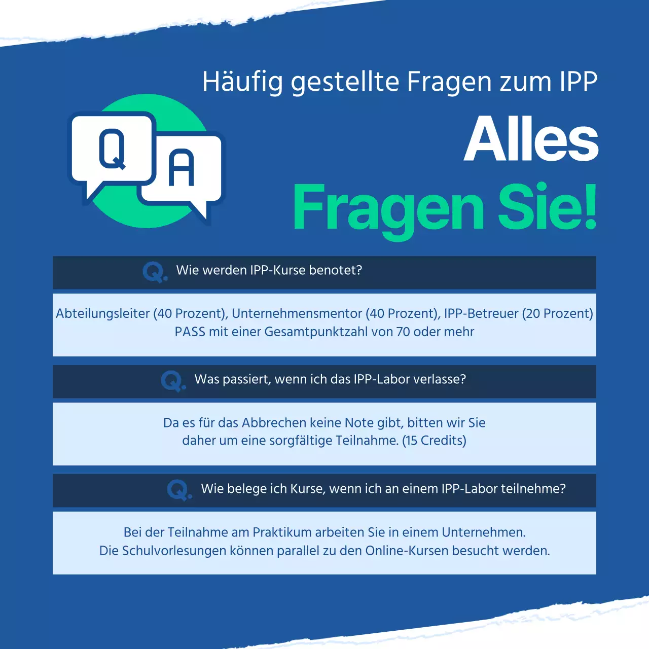 Der blaue und der mintfarbene Weg zum Hochschulstudium