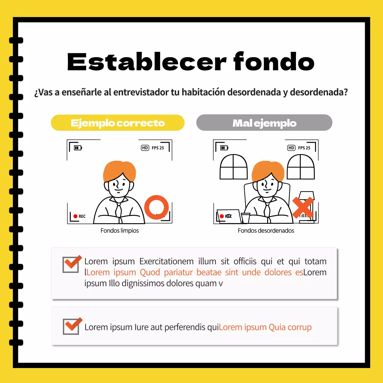 Anunciar y reservar salas de estudio amarillas y blancas para entrevistas cara a cara