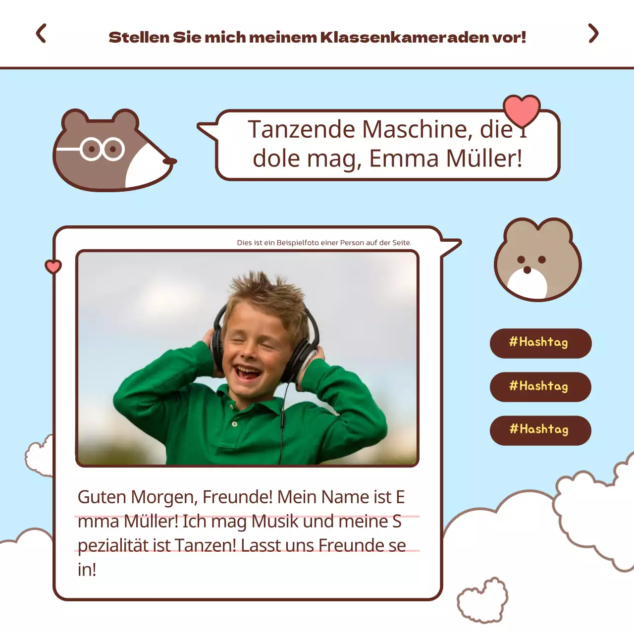 Erstes Kontaktprojekt mit einem pastellfarbenen Botenkonzept