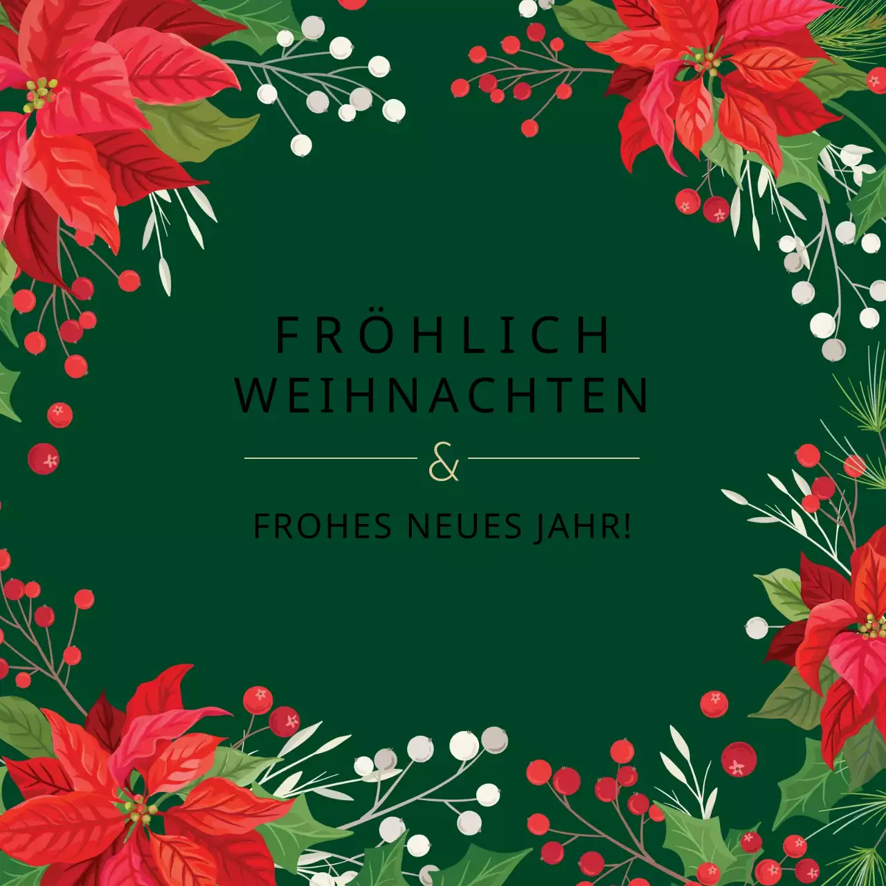 Grüne Illustration Weihnachten Neujahr Etikett