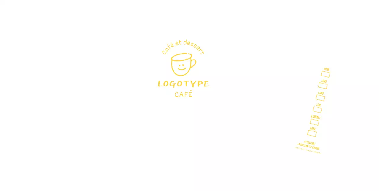 Illustration blanche et jaune dessinée à la main