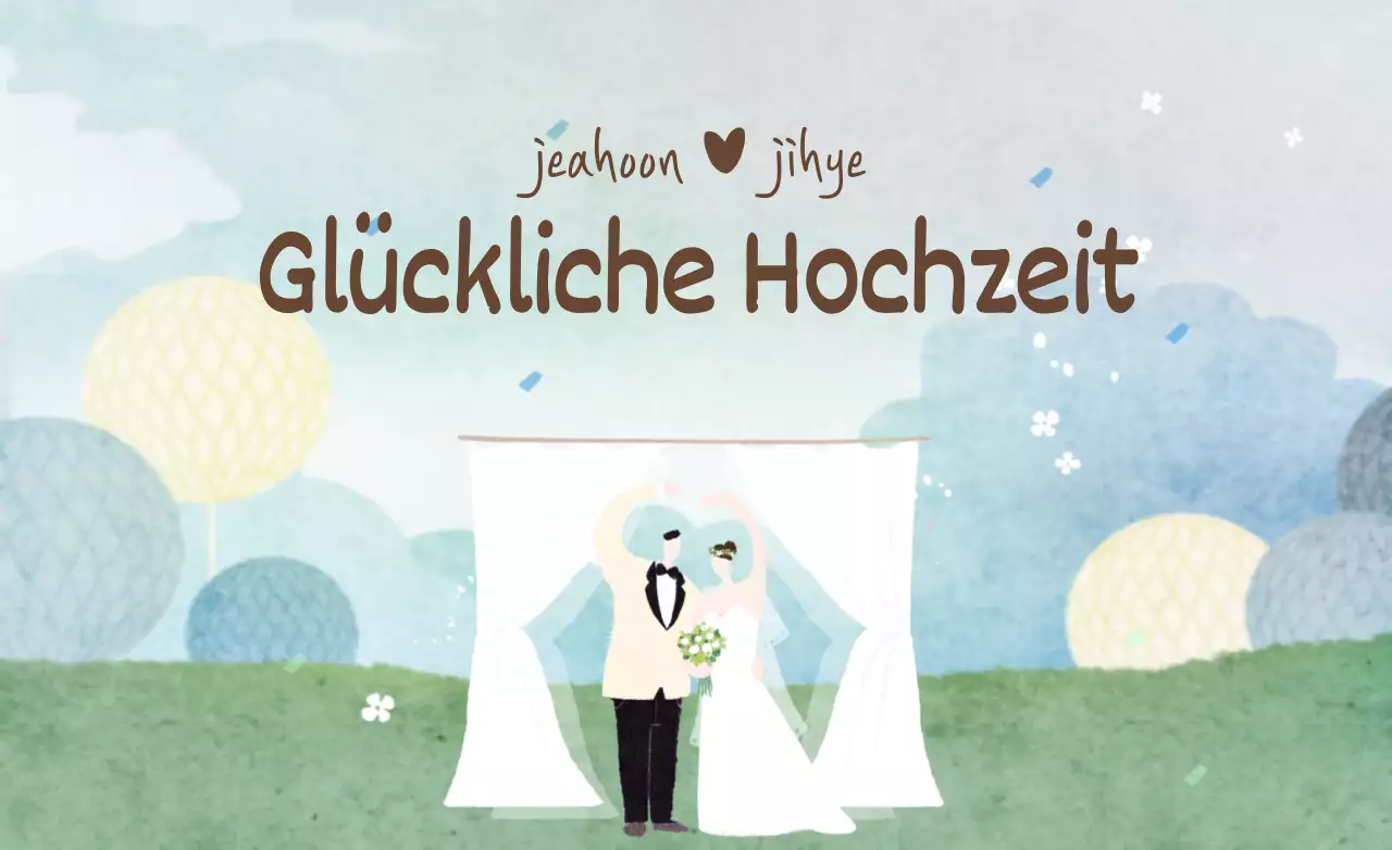 Glückliche Hochzeit