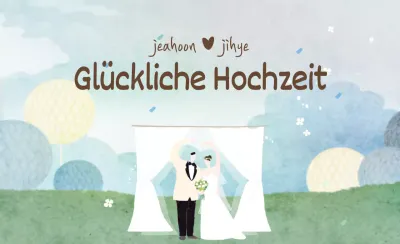 Glückliche Hochzeit