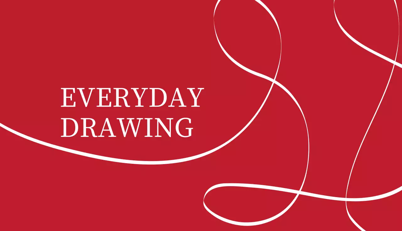 赤 シンプル アート 名刺