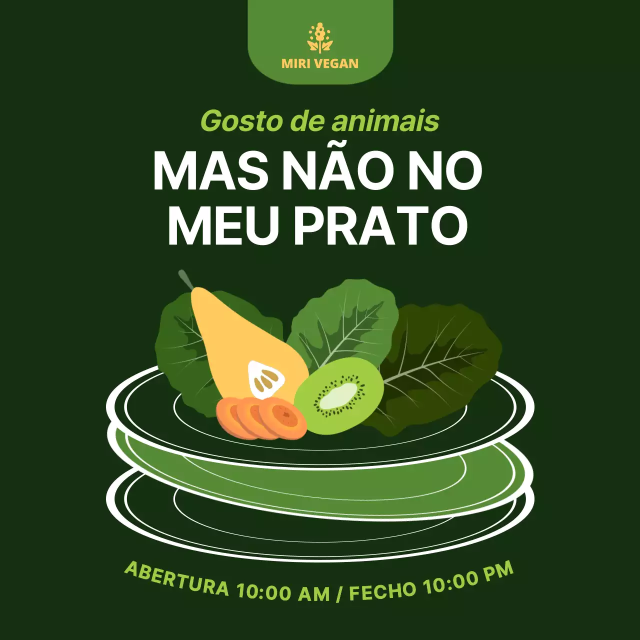 Feeds de Instagram de restaurantes vegan com temática verde