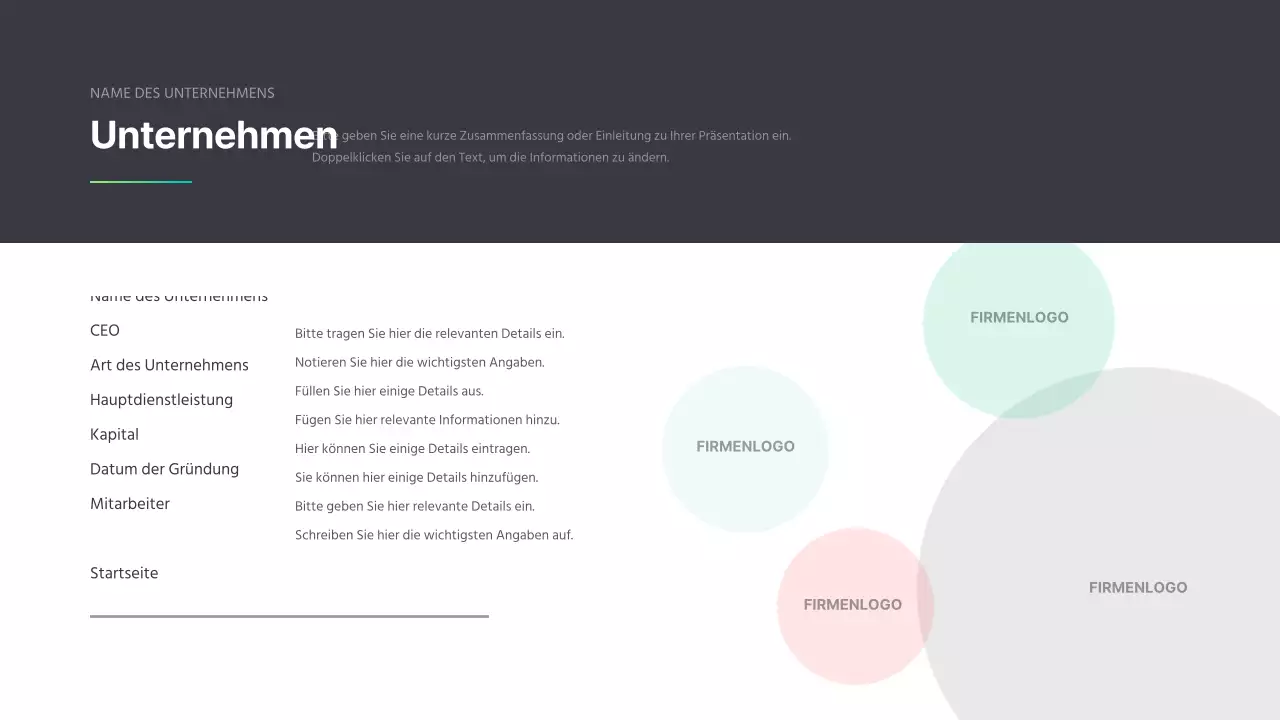 Einfaches Firmenprofil