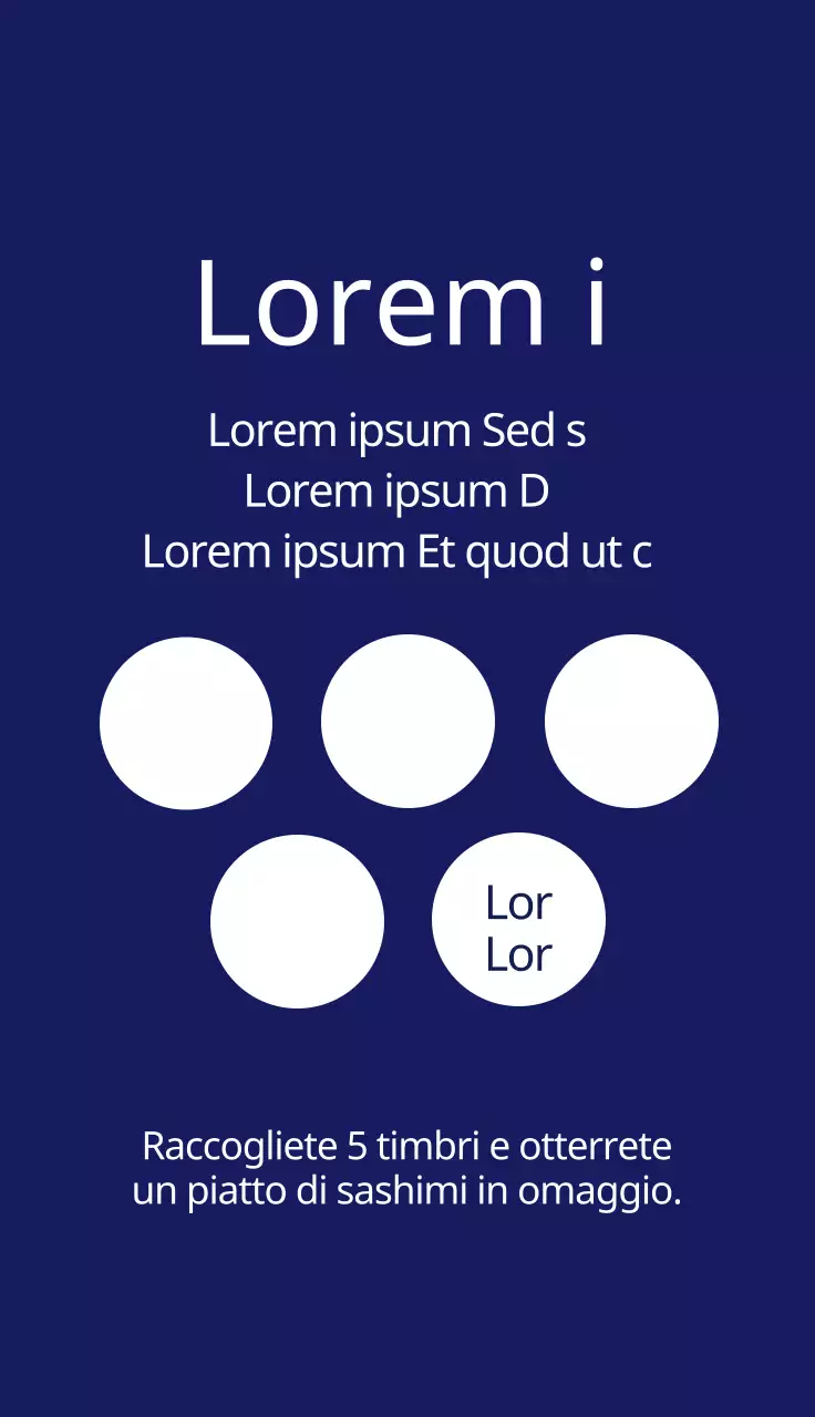 Ristorante carino sashimi con illustrazione blu