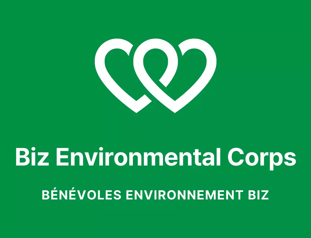 Logo du symbole du bénévole propre en vert clair et bleu marine pour les organisations mondiales de défense de l'environnement.