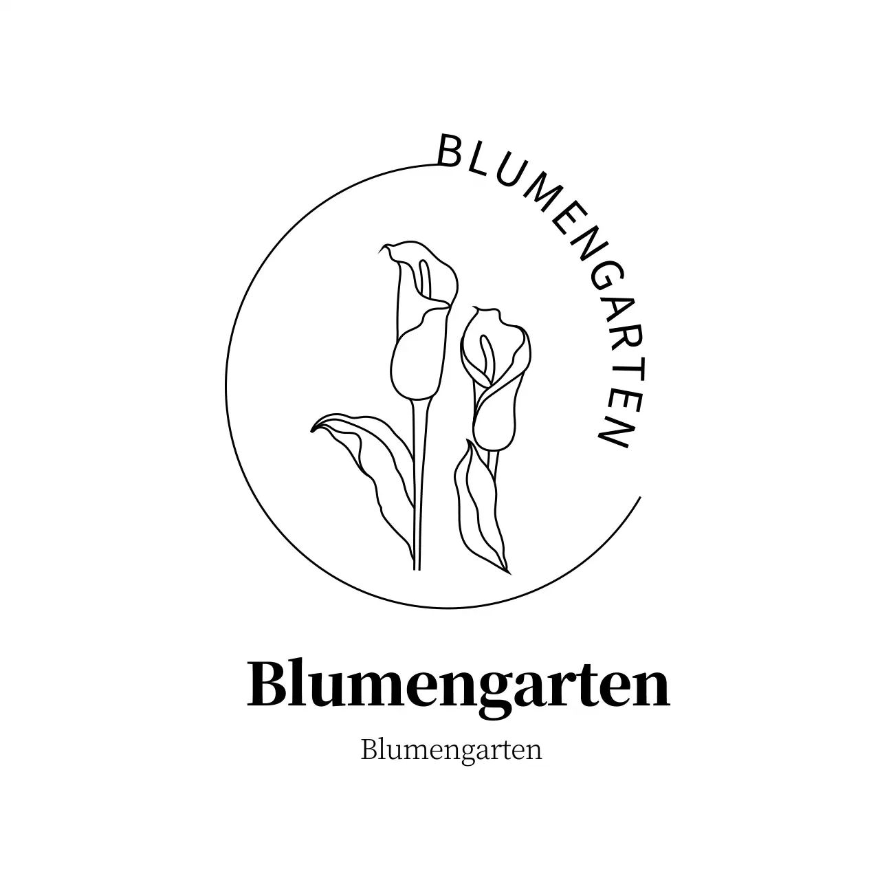 Einfaches Blumenladen-Logo
