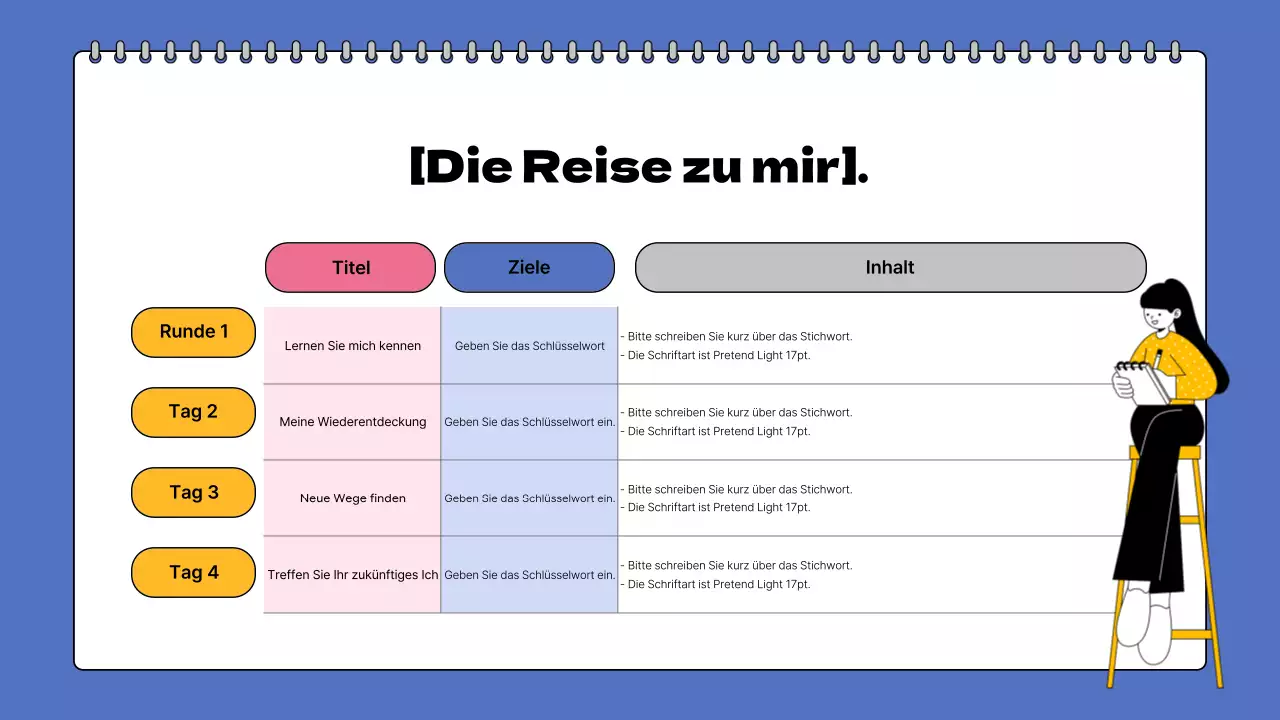 Jugendliche lehren, ihr Selbstverständnis in bunten Skizzenbuchrahmen auszudrücken