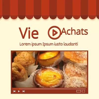 Promouvoir un livestream sur le thème de la boutique rouge et orange