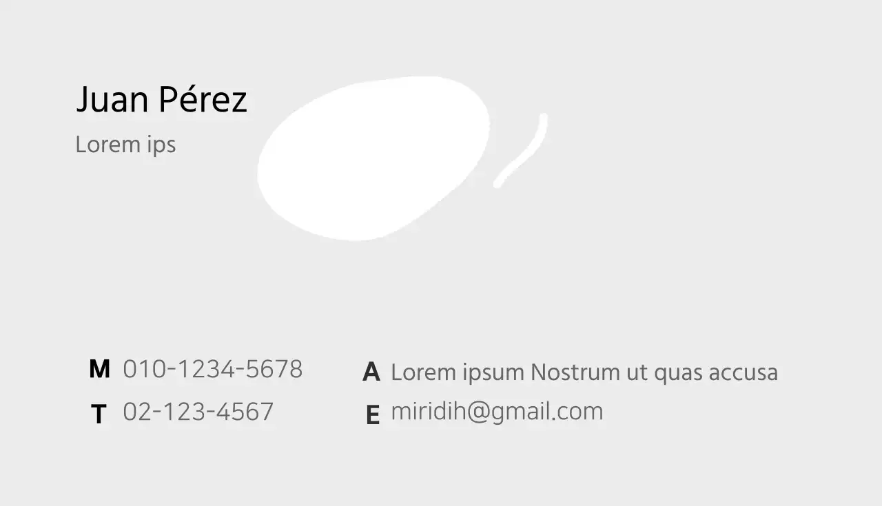 Tarjeta de visita del estudio de interiores