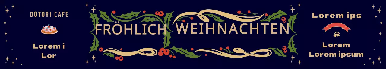 Dunkler Kranz Illustration Weihnachtsbanner