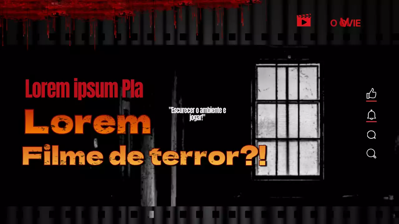 Críticas de filmes de terror destacadas a preto e vermelho