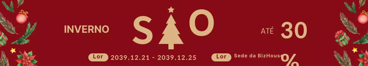Cartaz vermelho de vendas de Natal
