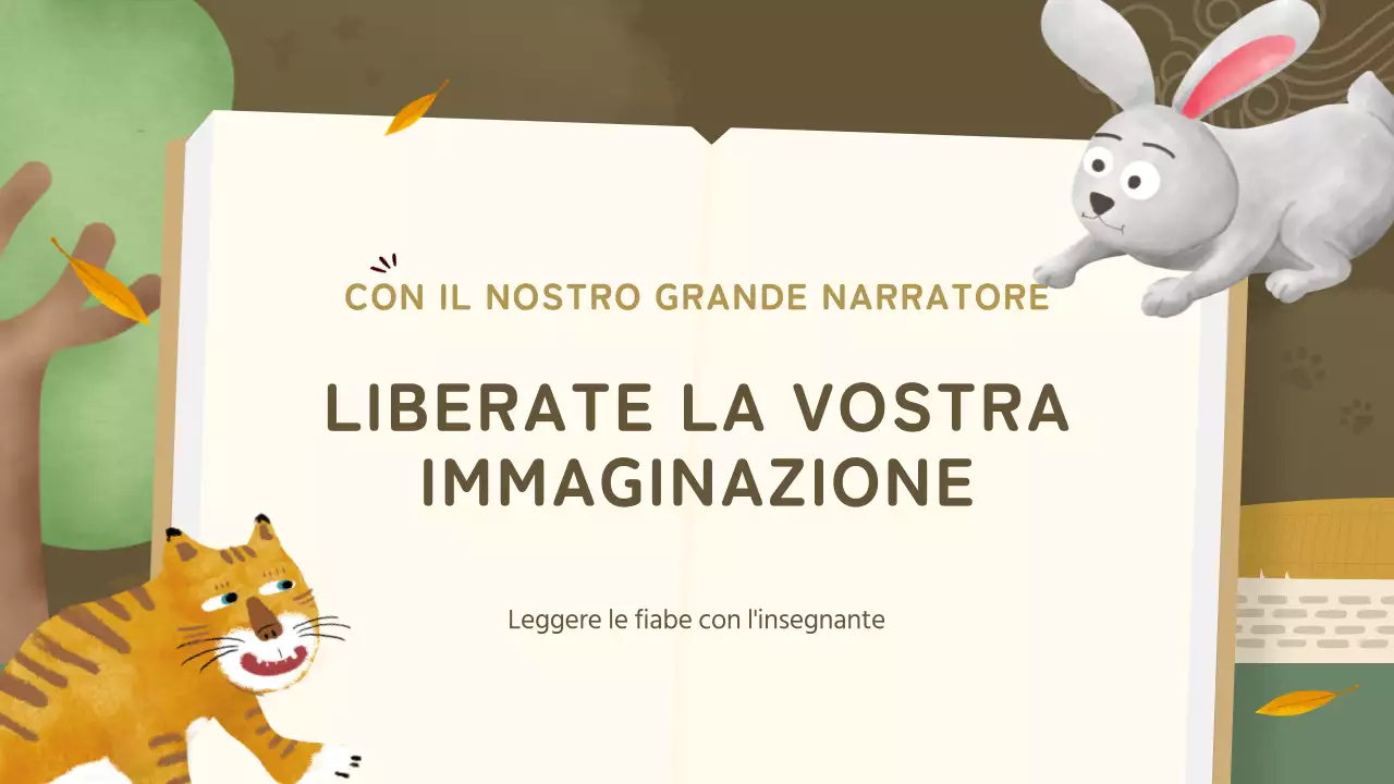 Lezione di fiaba tradizionale verde e oro