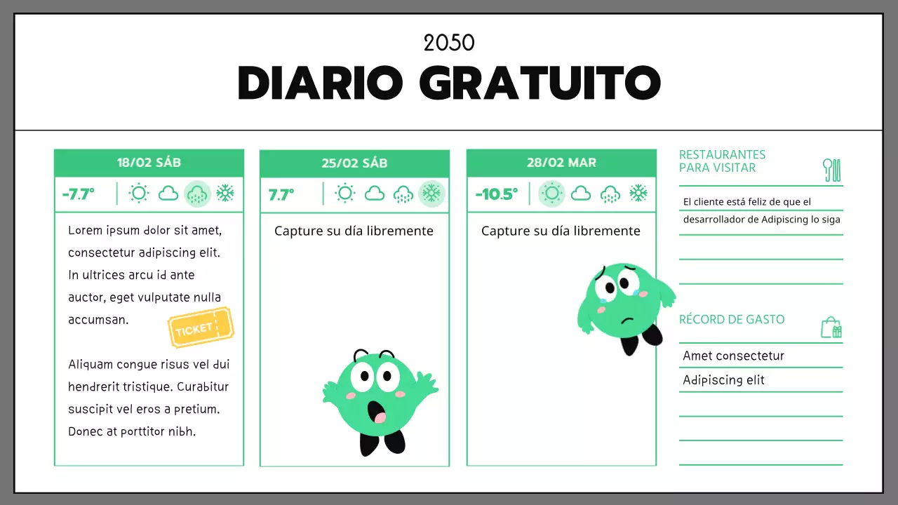 Business GoodNotes con líneas negras color menta