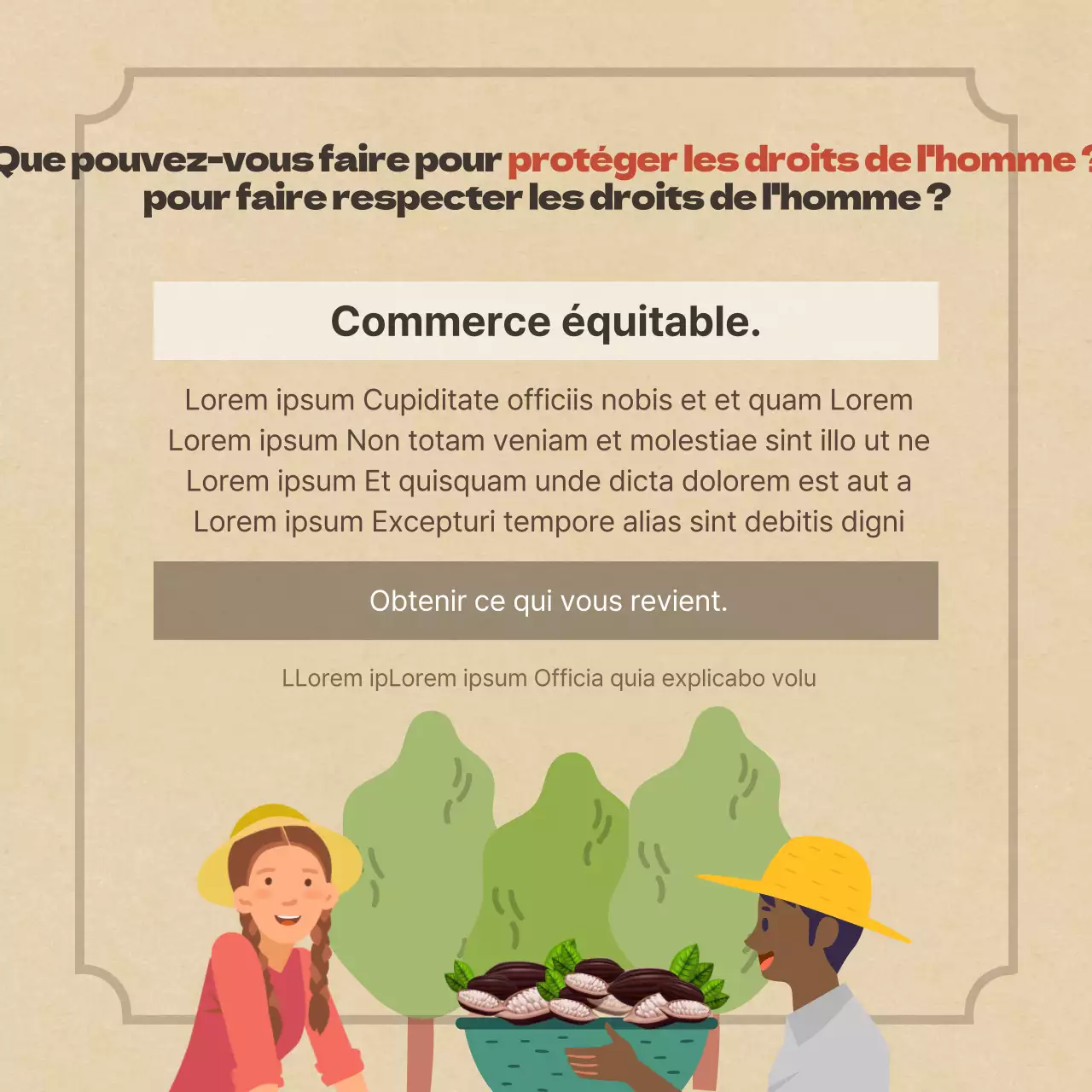 Carte de la Journée mondiale des droits de l'homme de DuclassNews Design