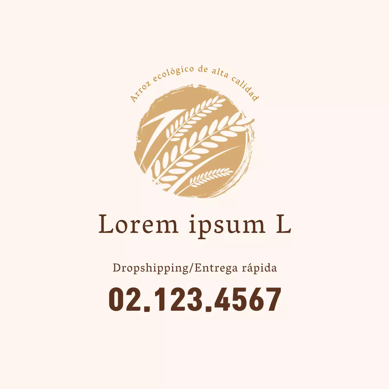 Ilustración de una granja de arroz ecológico