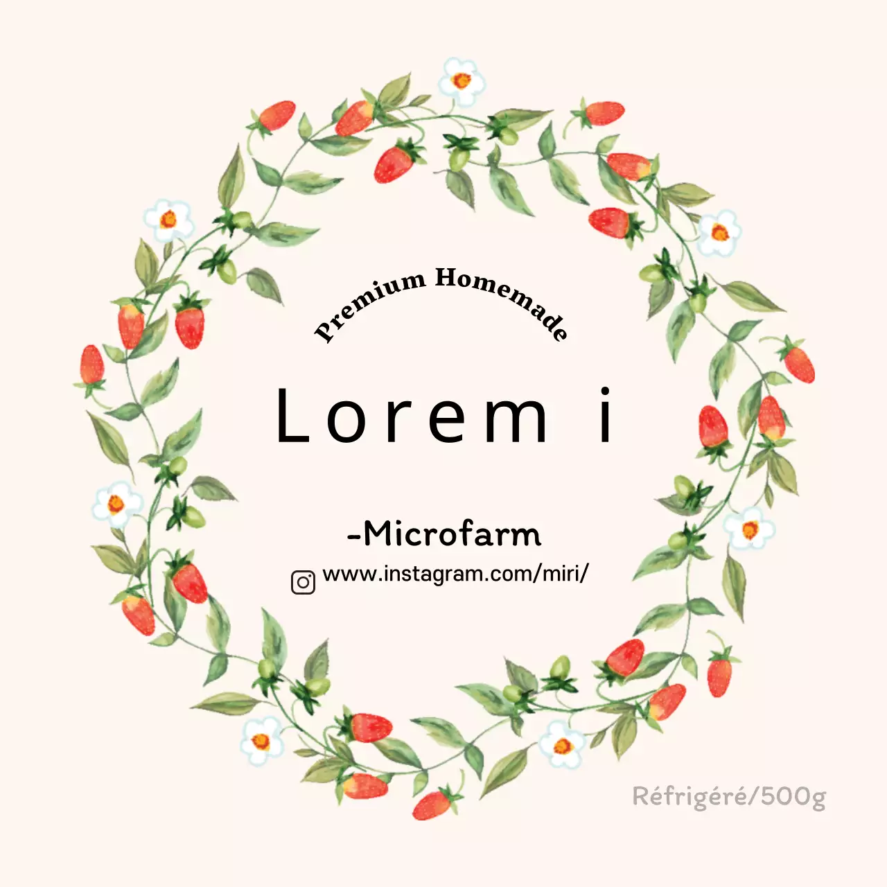 Beige bleu fraise maison