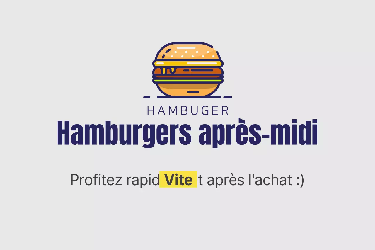 Hamburger de l'après-midi