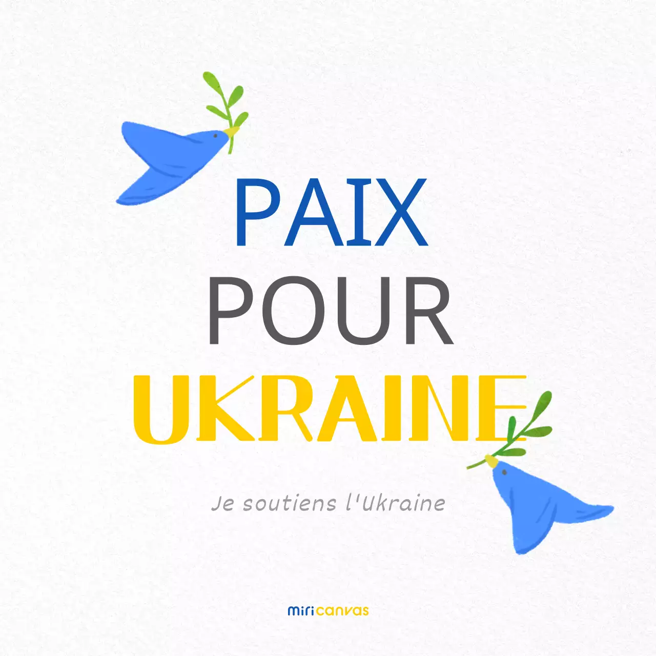 Concept d'aquarelle souhaits de paix en bleu et jaune