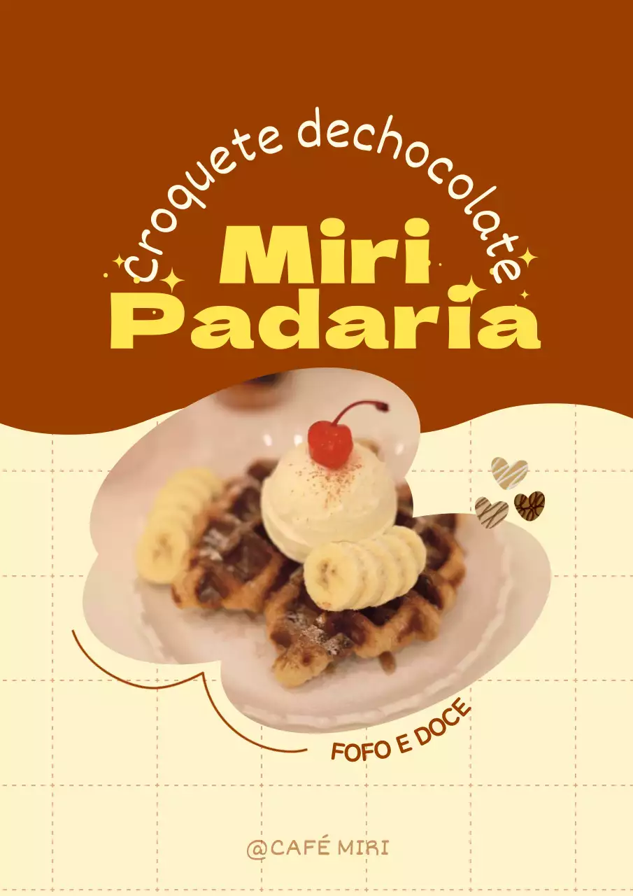 Promova o seu menu com uma bonita moldura castanha e amarela