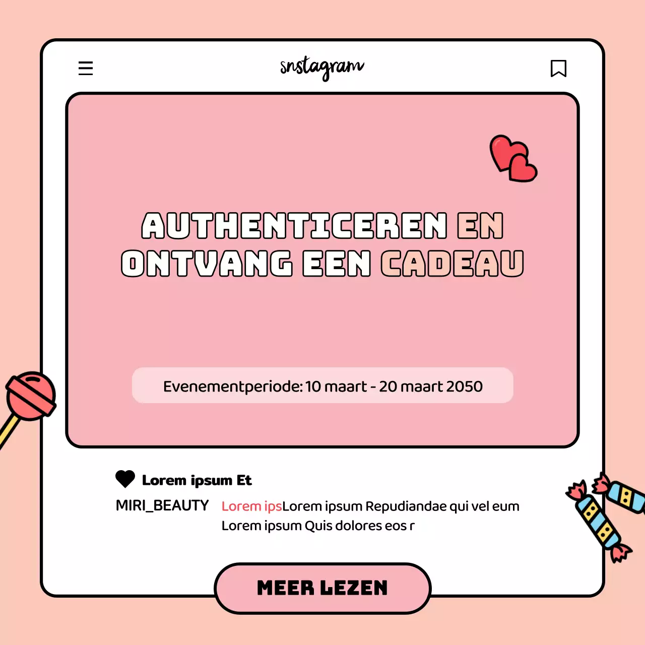 Roze Wit Dag sociale media Instagrammen evenementen