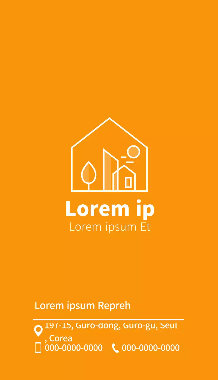 illustrazione logo giallo semplice immobiliare