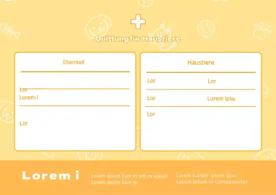 Quittung für Haustiere