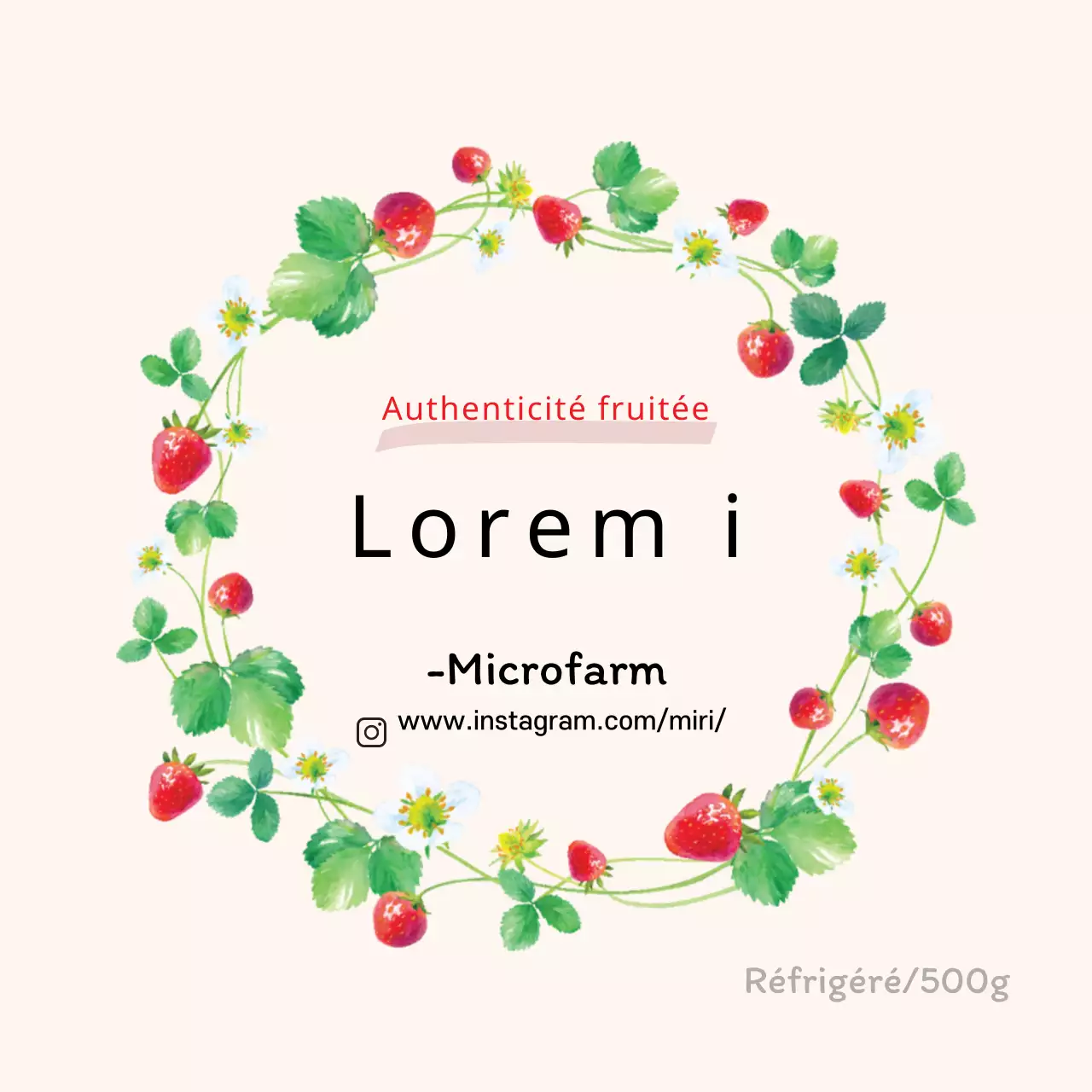 Beige bleu fraise maison