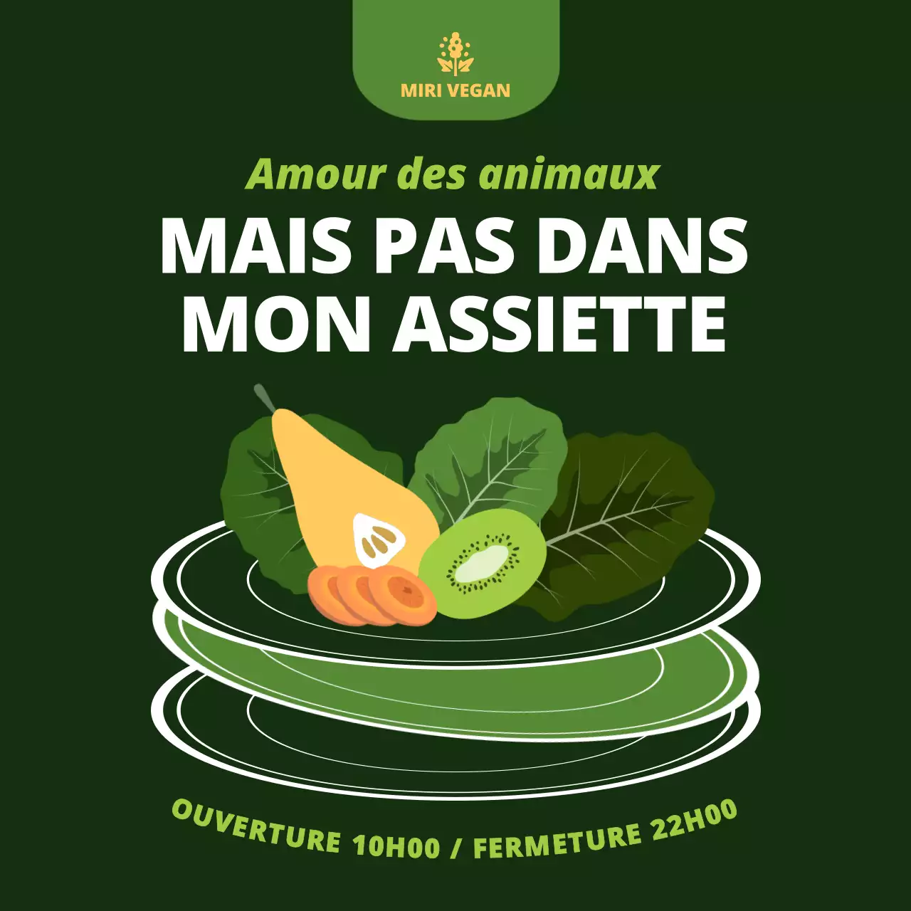 Les flux Instagram des restaurants végétaliens sur le thème de l'écologie