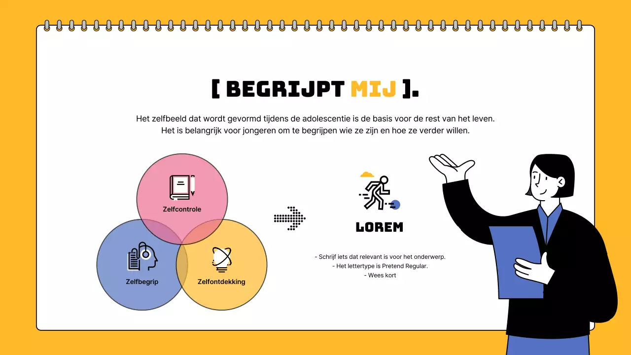 Jongeren leren hun zelfbegrip uit te drukken in kleurrijke schetsboekkaders